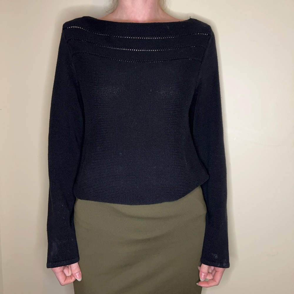 Classic Black Women's Crew Neck Sweater